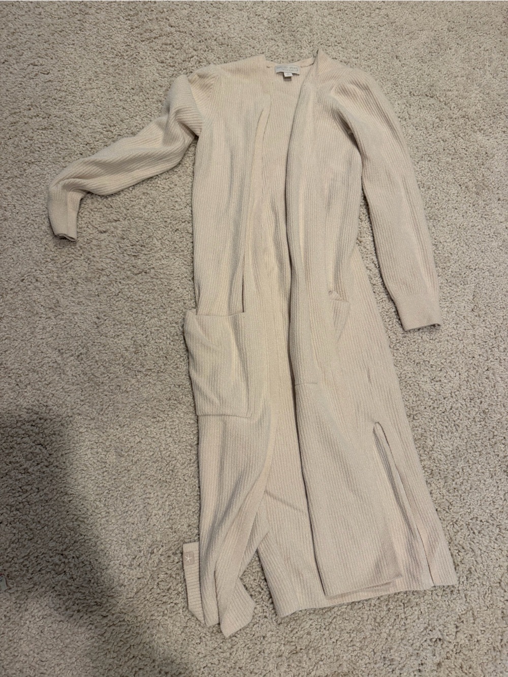 Barefoot Dreams Long Waffle-Knit Cream Jumpsuit Romper